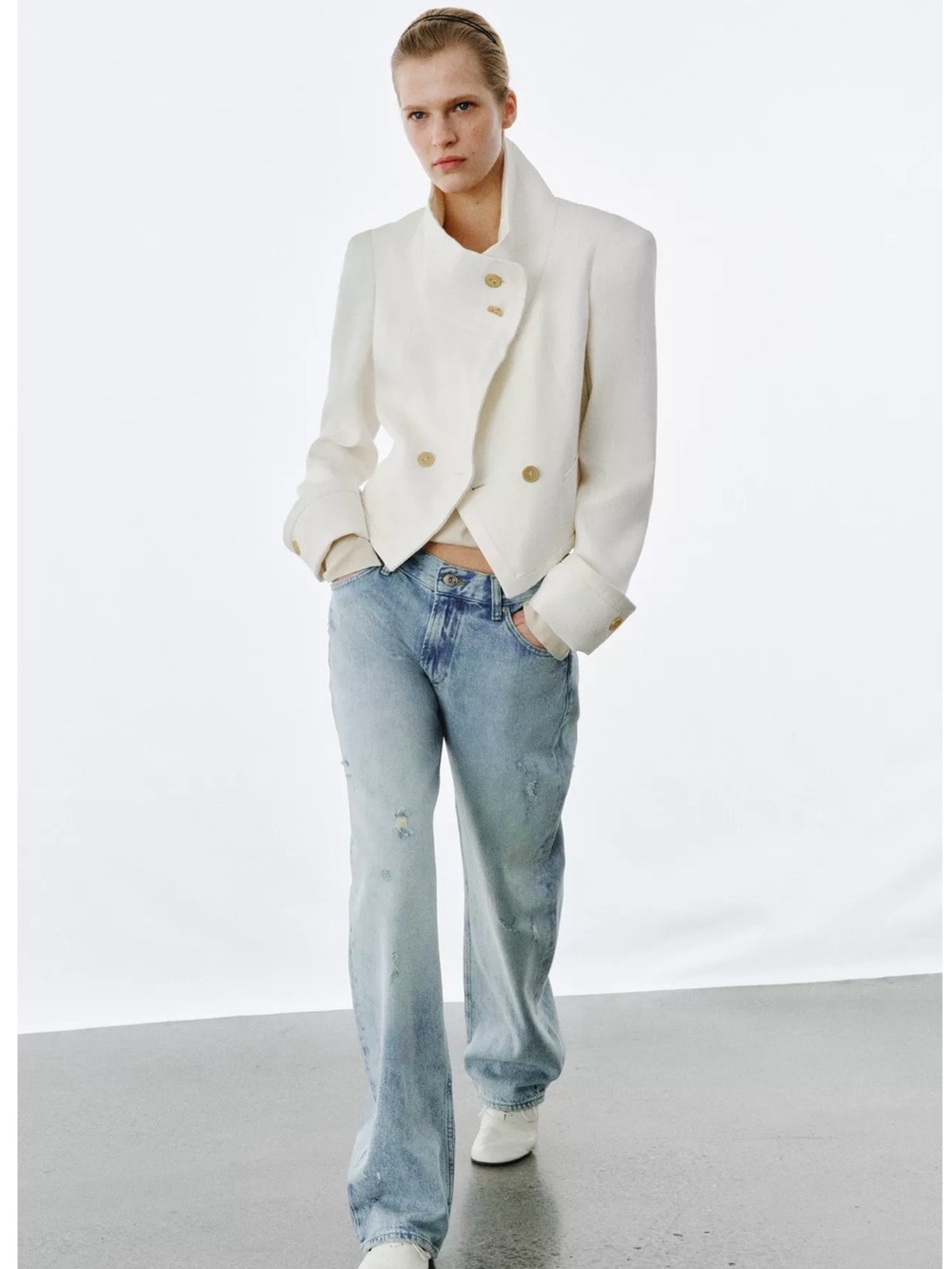 Zara Light Blue Flare Jeans